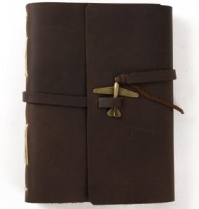 Read more about the article Ancicraft Leather Journal Diary Notebook A5 With Airplane by Handmade Blank Craft Paper with Gift Box (A5-Airplane-Blank craft paper)