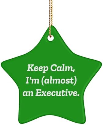 Appreciation Executive Gifts, Keep Calm, I'm (Almost) an, Fancy Star Ornament for Coworkers, Christmas Ornament from Colleagues, Gifts for Executives, Executive Gift Ideas, Corporate Gifts, Business