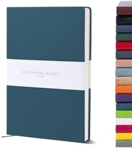 Read more about the article BEECHMORE BOOKS Ruled Notebook – XL A4 Ocean Blue | Premium Hardcover Journal with Vegan Leather Thick 120gsm Cream Lined Paper | Christmas Gift Ideas For Writers, Journalers, Business & Students