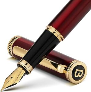Read more about the article BEILUNER Red Fountain Pen,Stunning Luxury Pen,24K Gilded Nib(Fine),Gorgeous 24K Gold Finish,German Schneider Ink Converter,Trustworthy Pen Gift for Men&Women-Elegant, Executive,Nice Pen for Writing