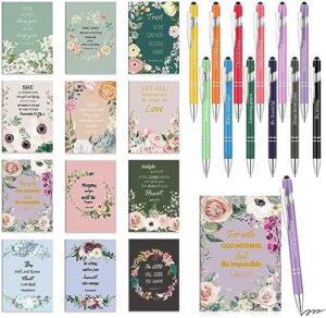 Read more about the article BESARME 24 Pcs Bible Notebook Verse Pens Set, Christian Gifts Inspirational Note Pads Religious Bible Gifts for Women Teacher Office