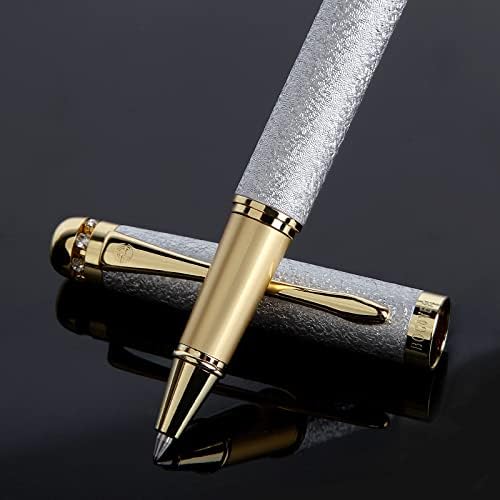 You are currently viewing Bociyer Rollerball Liquid Ink Pens,Best Luxury Ball Pen Gift Set for Men and Women,Black Ink Fancy Pen Refillable for Executive Office,Professional,pretty pens,cool pens,Nice cute Designer Pens-Silver