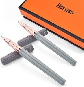 Read more about the article Borges Frosted Ballpoint Pen-stunning Signature pen Business Gift ， Best for Men and Women, Executive Office, Beautiful, Fancy Ballpoint Pen Gift.(2Pcs)