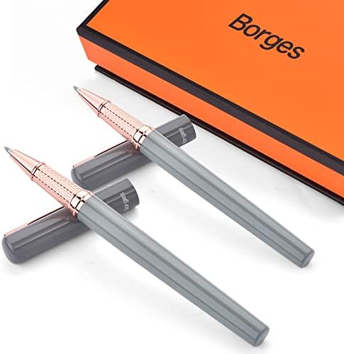 You are currently viewing Borges Frosted Ballpoint Pen-stunning Signature pen Business Gift ， Best for Men and Women, Executive Office, Beautiful, Fancy Ballpoint Pen Gift.(2Pcs)