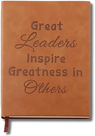 Boss Appreciation Gift Mentor Gift Notebook Great Leaders Notebook Leader Supervisor PM Mentor Retirement Gift Coworker Farewell Leather Journal Notebooks (Great)
