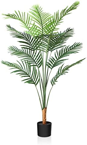 You are currently viewing CROSOFMI Artificial Areca Palm Tree 4.5Feet Fake Tropical Palm Plant,Perfect Faux Dypsis Lutescens Plants in Pot for Indoor Outdoor Home Office Garden Modern Decoration Housewarming Gift