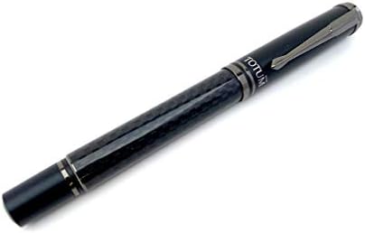 Carbon Fiber Roller Pen Matte Black - Black Ink, Smooth Writing, Executive for Business and Professionals, Cool Pen and Classy Gift for Men or Women. Gift Box Included: Shoptotum Shadow Moon