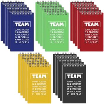 Cholemy 50 Pcs Employee Appreciation Gifts Mini Team Notepads Inspirational Pocket Spiral Notebooks for Coworkers Staff Employee Christmas Thank You Gifts