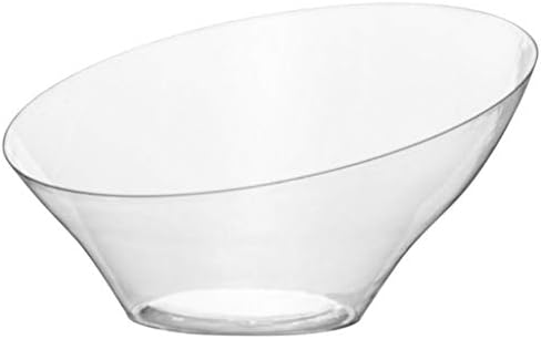 You are currently viewing Clear Angled Bowls, Large – 1 Count | Ideal for Appetizers, Desserts & Buffets, Stylish & Versatile Serving Dishes