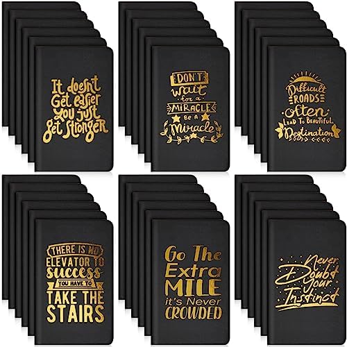 You are currently viewing Colarr 36 Pack Inspirational Pocket Notebooks, PU leather Quotes Journal Notebook Motivational Ruled Lined Mini Notepad Cute Hardcover Notebooks Journal Set Gift for School Office, 3.5 x 5.5 Inch