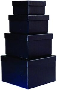 Read more about the article Cypress Lane Square Rigid Gift Box, a Nested Set of 4, 3.5×3.5×2 to 6x6x4 inches, small size (Black)