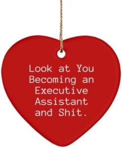 Read more about the article Executive Assistant Gifts for Colleagues, Look at You, Gag Executive Assistant Heart Ornament, Christmas Ornament from Boss, Best Gifts for Executive Assistant, Gift Ideas for Executive Assistant,
