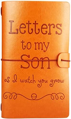 FYSIA Son Gift-Baby Journal Gift Shower for Son-Letters to My Son,As I Watch You Grow-Baby Boy Keepsake-Mother to Son Gift-Refillable Photo Diary Journal-Memory Notebook Gift