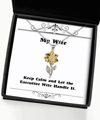 You are currently viewing Funny Wife Gifts, Keep Calm and Let the Executive Wife Handle It, Cute Holiday Sunflower Pendant Necklace From Wife, , Gift ideas for him, Gift ideas for her, Gift ideas for kids, Gift ideas for