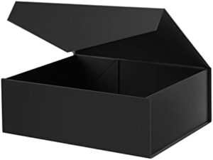 Read more about the article GREEN BEAN Gift Box 11.5×8.1×3.8 Inches, Black Gift Box, Groomsman Box, Rectangle Collapsible Box with Magnetic Lid for Gift Packaging (Matte Black with Grain Texture)