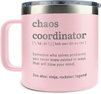 Gifts for Women - Boss Lady Gifts for Women, Her, Coworker, Manager, Teacher, Boss - Chaos Coordinator Gifts, Thank You Gifts for Women - Birthday Christmas Gifts for Women, Boss Day Gifts - 14 Oz Mug