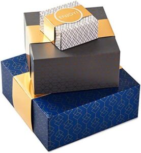Read more about the article Hallmark 7″ Gift Box with Lid and Paper Fill (Solid Gray) for Christmas, Weddings, Graduations, Father’s Day, Anniversaries, Valentines Day, Grooms Gifts and More, Large (5EBC1119)