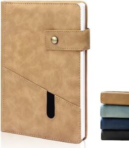 Read more about the article Hardcover A5 Leather Journal Notebook for Women Men, Front Pocket Journals for Writing, 100gsm 200 Pages Thick Lined Notebooks for Note Taking, Work, Business,Travel,Office, School, Daily Journal (beige)