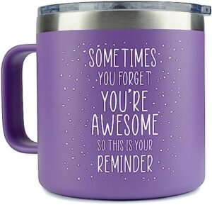 Read more about the article Inspirational Gifts for Women – Coffee Purple Mug/Tumbler 14oz Sometimes You Forget You’re Awesome Thank You, Teacher, Mom, Best Friend, Her, College, Birthday, Boss Lady, Christmas, Cup, Coworker