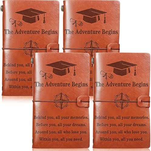 You are currently viewing Inspirational Graduation Gifts Graduation Journal 2023 Congratulations on Graduating Leather Journal Notebook, 136 Pages Diary Notebook Congrats Grad Graduate Back to School Gifts for Her Him (4 Pcs)