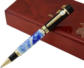 Jinhao 650 Ceramic Rollerball Pen, Everest Painting, Advanced Signature Executive Business Pen with Wooden Gift Box