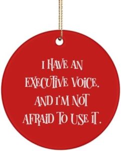Read more about the article Joke Executive Gifts, I Have an Executive Voice. and, Executive Circle Ornament from Coworkers, Christmas Ornament for Men Women, Funny Executive Circle Ornament Gift Ideas, Funny Executive Circle