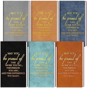 Read more about the article Kosiz 6 Pcs Thank You Journal Gifts A6 Employee Appreciation Leather Notebooks Inspirational Journals Motivational Notepads for Women Men Coworker Gift, 200 Page (Colorful,May You Be Proud)