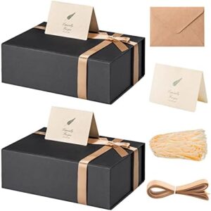 Read more about the article LIFELUM Gift Box 2 Pack 11 x 8 x 3.5 Inches，Black Gift Boxes for Presents with Magnetic Lid Luxury Christmas Gift Boxes for Present Box Contains Card, Ribbon, Shredded Paper Filler