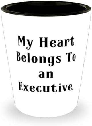 You are currently viewing Love Executive Shot Glass, My Heart Belongs To an, Gifts For Coworkers, Present From Team Leader, Ceramic Cup For Executive, Sarcastic executive gift ideas, Funny executive gifts, Unique executive