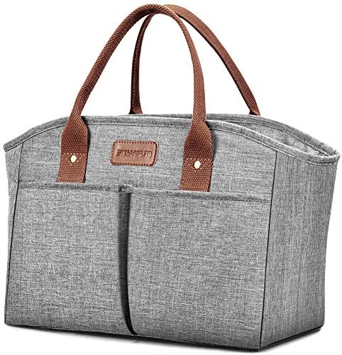 You are currently viewing Lunch Bags for Women Insulated Thermal Lunch Tote Bag Durable Large Lunch Box Container Drinks Holder for Adults Men Work College Picnic Beach Park, Grey