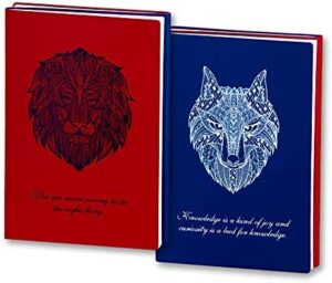Read more about the article MLELK Lined Notebook,A5 Ruled pages Journals, Large (5.9″x8.46″)Vagan Leather, 100gsm Thick Creem Paper, Perfect Notebooks for Working, Traveling, College. Gift Box, Soft Cover, Blue And Red Two Sides.
