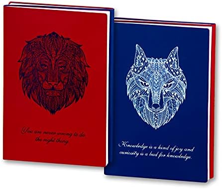 You are currently viewing MLELK Lined Notebook,A5 Ruled pages Journals, Large (5.9″x8.46″)Vagan Leather, 100gsm Thick Creem Paper, Perfect Notebooks for Working, Traveling, College. Gift Box, Soft Cover, Blue And Red Two Sides.