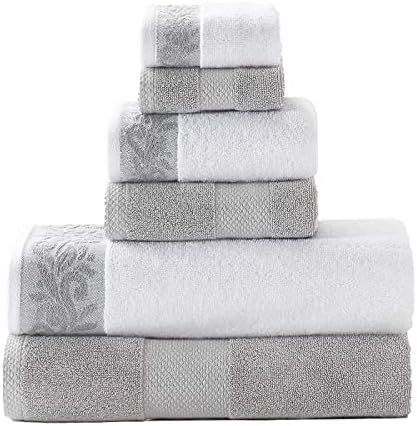 You are currently viewing Modern Threads 600 GSM 6-Piece Towel Set with Filgree Jacquard Border, Silver