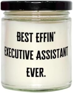 Read more about the article New Executive Assistant Gifts, Best Effin’ Executive Assistant, Executive Assistant Scent Candle from Coworkers, for Men Women, Funny Executive Assistant Gifts, Gifts for Funny Executive Assistants,
