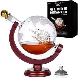 Read more about the article PONPUR Whiskey Globe Decanter, Gifts for Men Dad, Fathers Day Anniversary Birthday Gift for Him Husband Boyfriend Grandpa, Unique Christmas House Warming Presents Whisky Bourbon Decanter, 1000ml