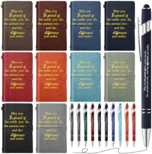 Read more about the article PerKoop 10 Sets Thank You Gifts Appreciation Leather Journal Notebook Bulk with Employee Appreciation Pens Inspirational Motivational Ballpoint Pens Thank You Pens for Women Men Nurse (Multicolor)