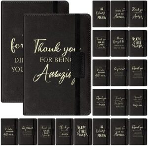 Read more about the article Qeeenar 24 Pcs Thank You Gifts A6 Leather Journal Bulk May You Be Proud of The Work Appreciation Employee Gifts Small Notepad Inspirational Notebooks for Men Women Coworker (Black,Gratitude)