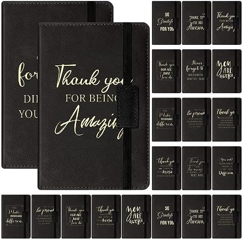 You are currently viewing Qeeenar 24 Pcs Thank You Gifts A6 Leather Journal Bulk May You Be Proud of The Work Appreciation Employee Gifts Small Notepad Inspirational Notebooks for Men Women Coworker (Black,Gratitude)