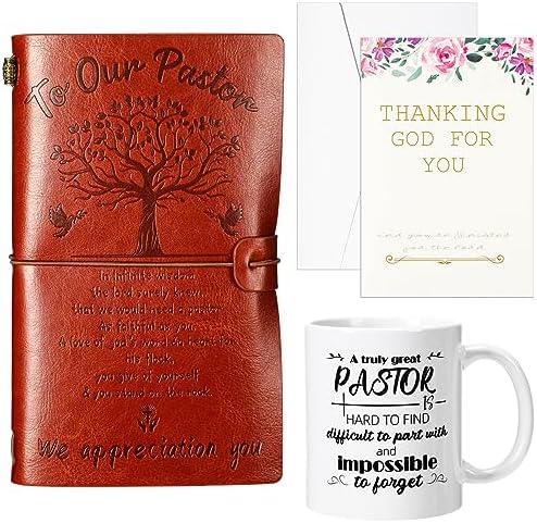 You are currently viewing Qilery Pastor Gifts Set Include Pastor Leather Journal Notebook Pastor Appreciation Gifts Coffee Mug Appreciation Card for Pastor with Envelope for Pastor Thank You Gift Pastor Gift Ideas