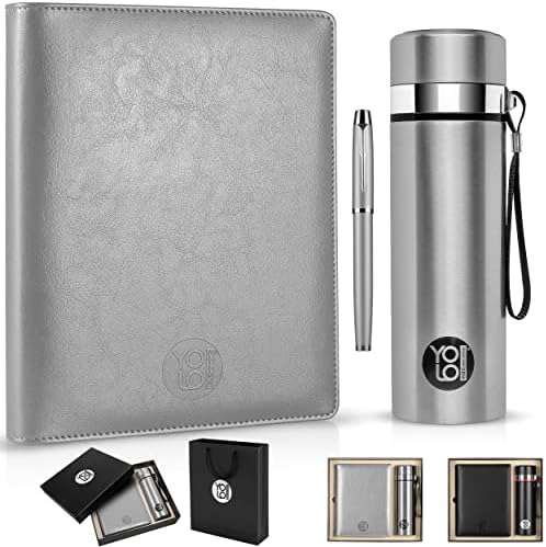 You are currently viewing Refillable Notebook, Pen and Thermos Set – Men Gifts for Birthday, Christmas, Anniversary, Father’s Day, A5 PU Leather Journal For Men and Teenage Boys, Pen and Water Bottle, Unique Gifts for Men