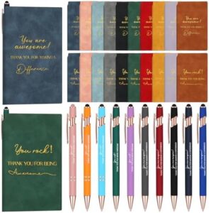 Read more about the article SATINIOR 20 Sets Thank You Gifts Employee Appreciation Gifts Bulk Staff Appreciation Gift 20 A6 PU Leather Journal 20 Motivational Pens Inspirational Notebook for Women Men Office School