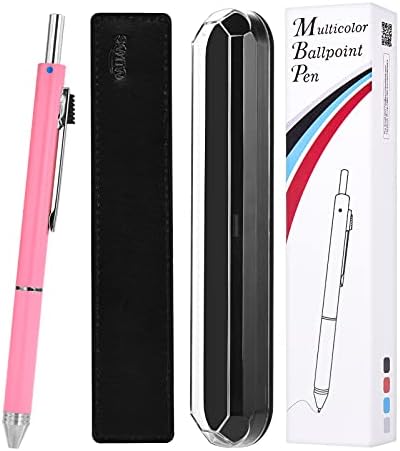 You are currently viewing SMTTW 4-in-1Multicolor Pen,Mechanical Pencil&Black Red Blue Metal Pen,Multi Colored Pens in One with Portable Case,Refillable Ballpoint Pen with Gift Box,Professional,Executive Multifunction Pen(Pink)