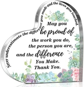Read more about the article Thank You Gift for Women Inspirational Gifts Coworker Gifts Office Gift for Colleague Leaving Job Gifts Farewell Gift Appreciation Gifts for Friends Nurse Teacher Keepsake (Succulent Heart)