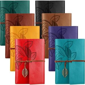 Read more about the article Thenshop 8 Pcs PU Leather Cover Loose Leaf Blank Notebook PU Leather Journal Diary Travel Journal Vintage Refillable Notebook Sketchbook with Unlined Paper for Men Women Wedding Christmas Gift(A6)
