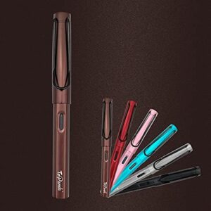 Read more about the article ToPanda Stylish Fountain Pen : Luxury, Elegant, Stainless F Fine Nib, Gift for Men & Women, Student, Executive, Metal, Gift Box. Free Engraving (Brown)
