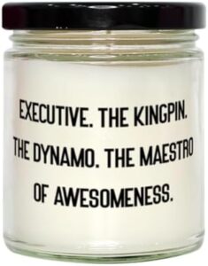 Read more about the article Unique Executive Gifts, Executive. The Kingpin. The Dynamo. The, Birthday Unique Gifts, Scent Candle for Executive from Boss, Scented Candles, New scents, Candle Gift, Candles