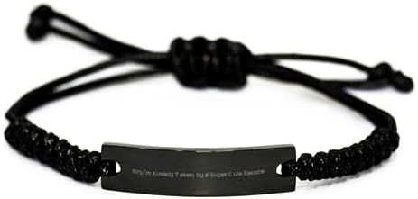 Unique Idea Executive Gifts, Sorry I, Fancy Birthday Black Rope Bracelet Gifts Idea For Coworkers, Executive Gifts From Friends, Gift ideas, Presents, Men, Women, Him, Her