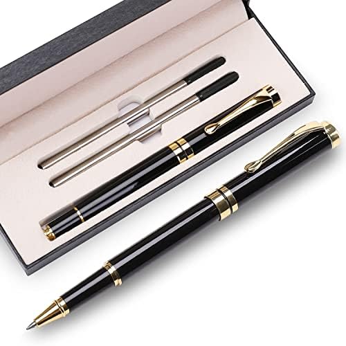 You are currently viewing YIVONKA Luxury Ballpoint Pens Best Ball Pen Gift Set for Men & Women Professional Executive Office Nice BallPens Classy Gift Box Ballpoint Black Refill Line width 0.5mm (Black Gold)