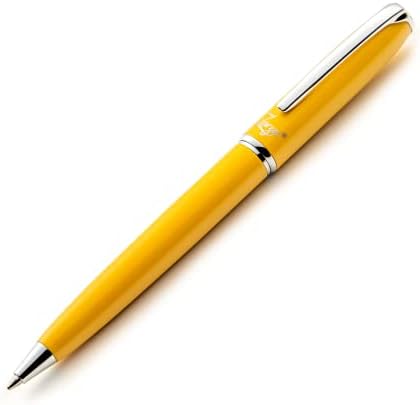 ZenZoi Yellow Ballpoint Pen – Refillable, Luxury Pen for Women, Men. Smooth Writing Premium Schmidt Ink Refills. Fancy, High End Pen Gift Set. Retractable, Professional, Journaling pen