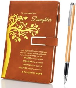Read more about the article Zhanmai To My Daughter’s Gift Set Includes Faux Leather Journal and Pen 200 Pages 5.71 x 8.27 Inches Notebook Diary Notepads for Travel Graduation Back to School Christmas Birthday Gifts Anniversary